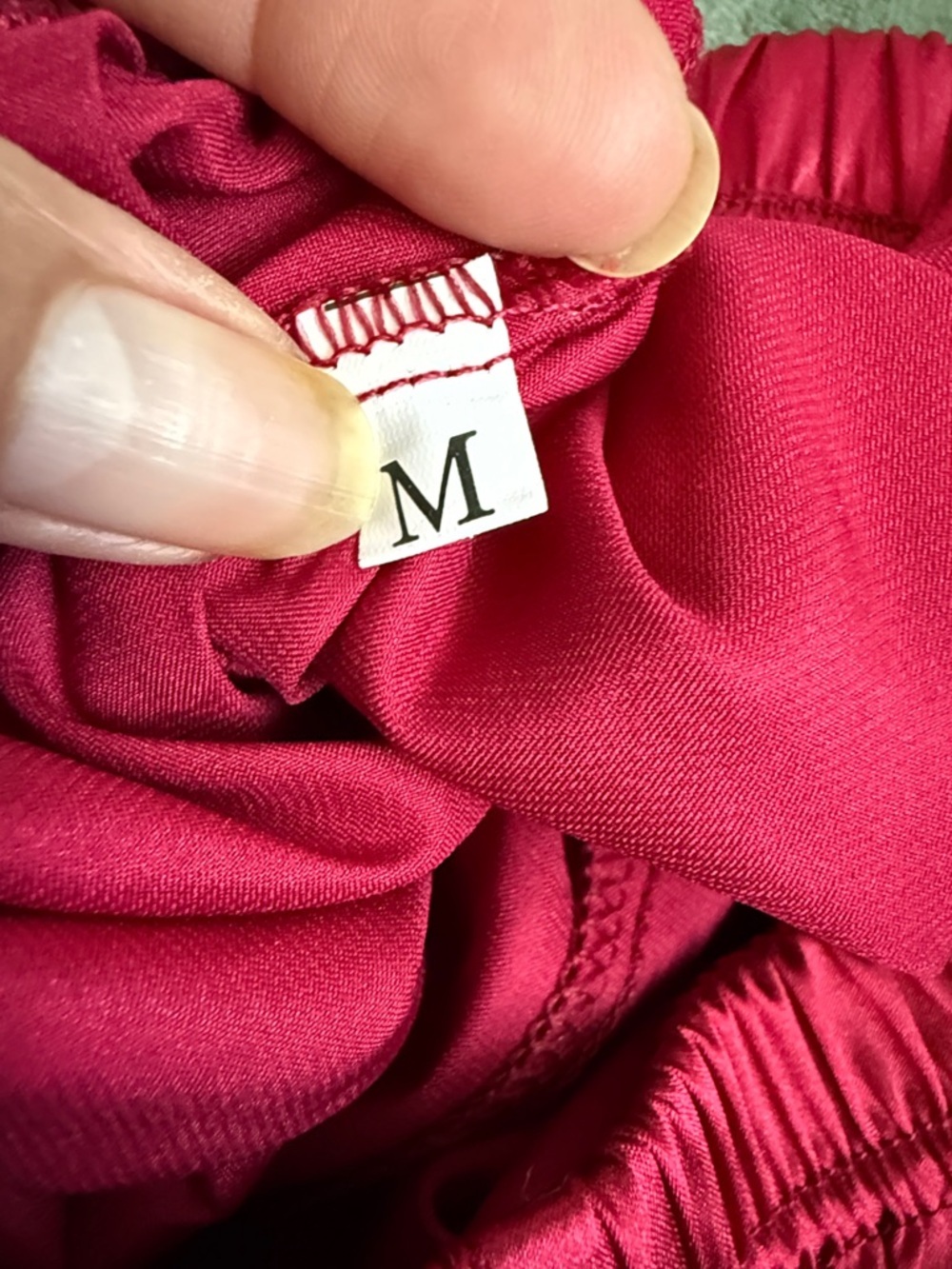 Silky red Lounge Pants - Picture 5 of 6